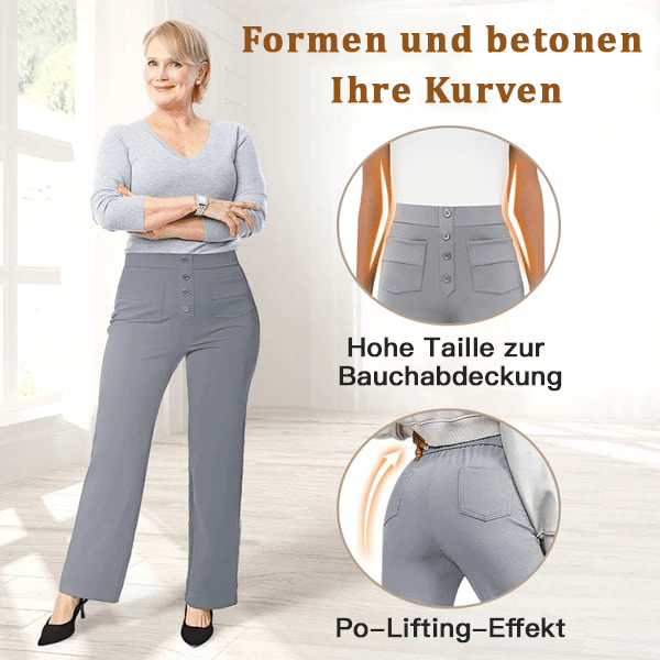 🔥GROSSER VERKAUF-49% RABATT🔥Lässige Damen Stretch-Hose mit hoher Taille