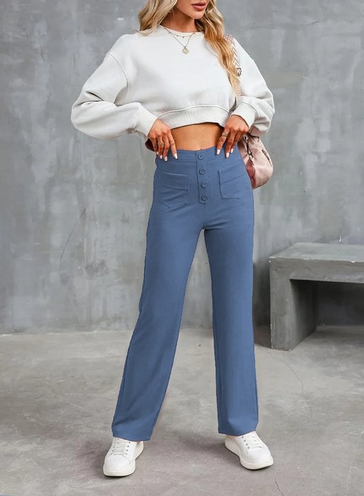 🔥GROSSER VERKAUF-49% RABATT🔥Lässige Damen Stretch-Hose mit hoher Taille