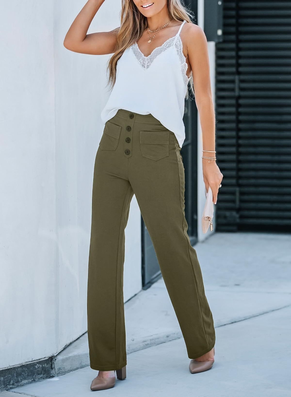 🔥GROSSER VERKAUF-49% RABATT🔥Lässige Damen Stretch-Hose mit hoher Taille